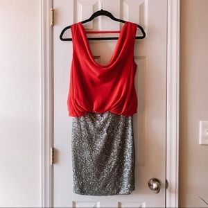 Sequin Open Back Dress